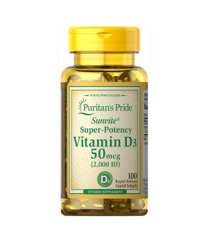 Витамины и минералы Puritan's Pride Puritan`s Pride Vitamin D-3 (2000 IU) 50 mcg