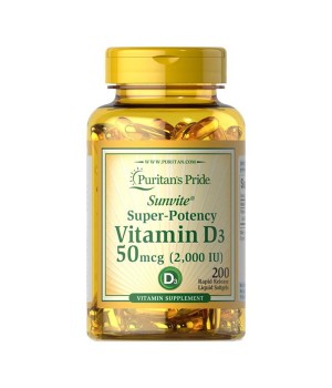 Витамины и минералы Puritan's Pride Puritan's Pride Vitamin D3 (2000 IU) 50mcg