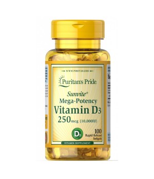 Витамины и минералы Puritan's Pride Puritan's Pride Vitamin D3 250 mcg/10000 IU