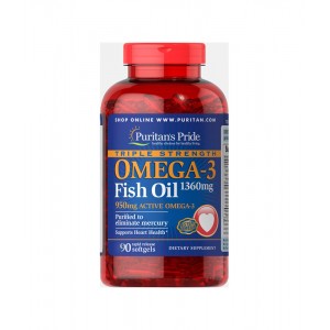 Puritan's Pride Omega-3 Fish Oil (Triple Strength 95%) 1360mg