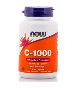 Вітаміни та мінерали Now Foods Now Vitamin C-1000 RH SR (з шипшиною)