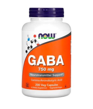 Мелатонін і GABA (для сну) Now Foods Now GABA 750 mg