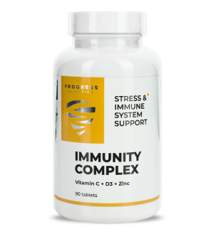 Вітаміни та мінерали Progress Nutrition Progress Nutrition Immunity complex Vitamin C 1000 mg + D3 2000IU + Zink Citrate 25 mg