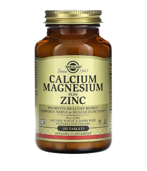 Вітаміни та мінерали Solgar Solgar Calcium Magnesium Plus Zinc