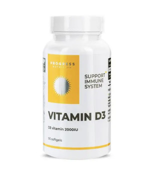 Витамины и минералы Progress Nutrition Vitamin D3 2000IU Progress Nutrition