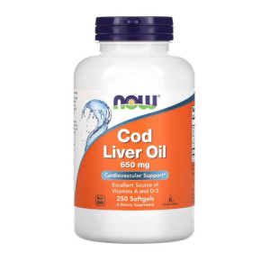Now Foods Cod Liver Oil 650 мг