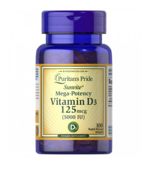 Витамины и минералы Puritan's Pride Puritan's Pride Vitamin D3 125 mcg/5000 IU