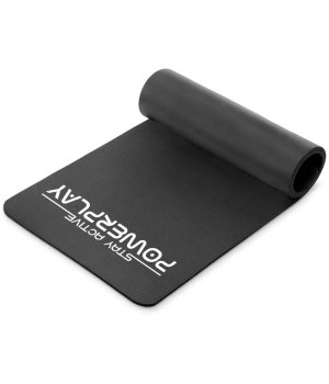 Мати, еспандери, гумки Power Play Килимок для йоги та фітнесу (матеріал NBR) PowerPlay 4152 Чорний (183x61x1 см)