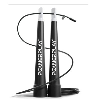 Скакалки Power Play Скакалка скоростная PowerPlay 4202 Ultra Speed Rope Черная (2,9 м)
