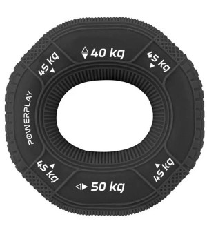 Маты, эспандеры, резинки Power Play Эспандер кистевой силиконовый PowerPlay PP-4331 Hand Grip Hard 40-45-50 кг, Черный
