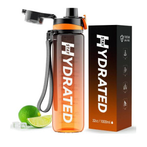 Спортивна пляшка BraveU Hydrated Tritan Синьо-чорна