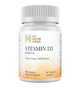 Вітаміни та мінерали My Nutri Week My Nutri Week Vitamin D3 5000 IU