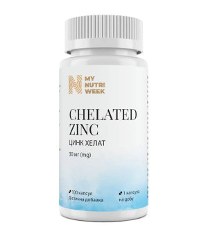 Витамины и минералы My Nutri Week My Nutri Week Chelated Zinc 30 mg