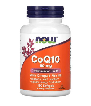 Витамины и минералы Now Foods NOW CoQ10 60mg&nbsp; with Omega-3