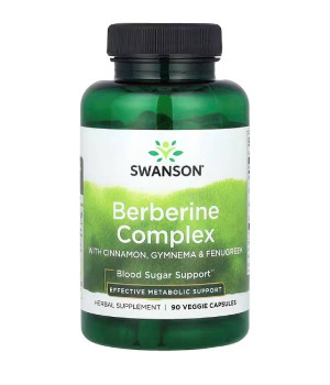 Комплексные жиросжигатели Swanson Swanson Berberine Complex with Cinnamon Gymnema & Fenugreek