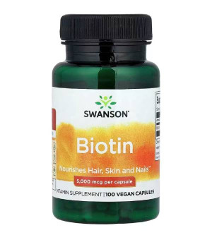Витамины и минералы Swanson Swanson Biotin 5,000 mcg