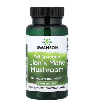 Вітаміни та мінерали Swanson Swanson Full Spectrum Lion's Mane Mushroom 500 mg