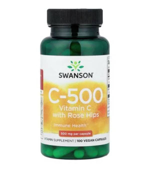Витамины и минералы Swanson Swanson C-500 Vitamin C with Rose Hips 500 mg