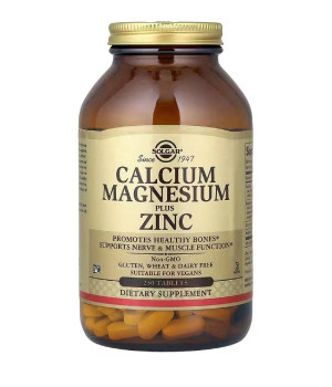 Вітаміни та мінерали Solgar Solgar Calcium Magnesium Plus Zinc