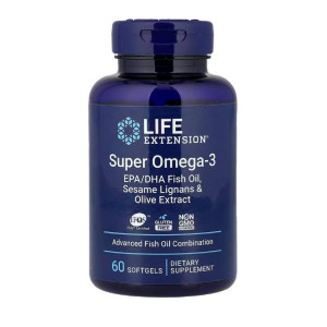 Life Extension Super Omega-3 EPA/DHA Fish Oil, Sesame Lignans & Olive Extract