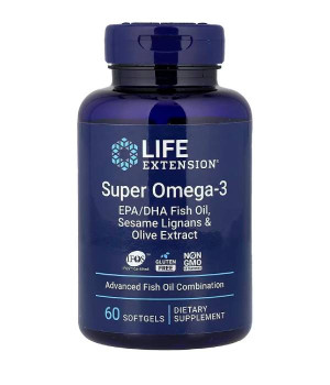 Омега 3 Life Extension Life Extension Super Omega-3 EPA/DHA Fish Oil, Sesame Lignans & Olive Extract