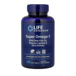 Life Extension Super Omega-3 EPA/DHA Fish Oil, Sesame Lignans & Olive Extract